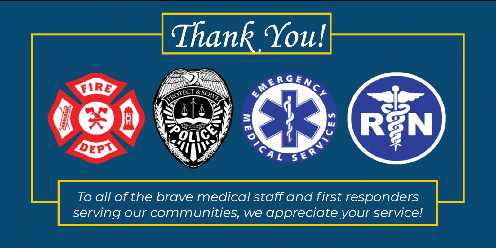 thank you to first responders